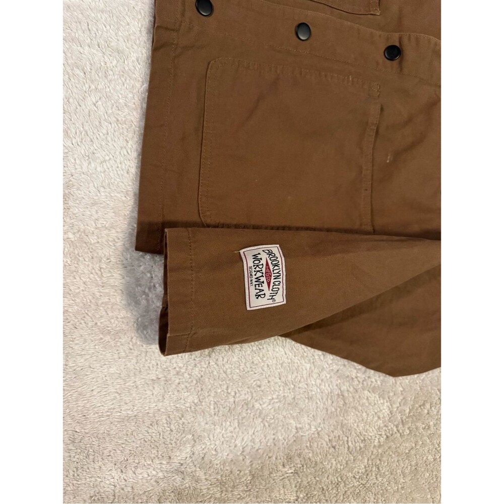 Brooklyn Cloth Jacket Mens M Brown Work Canvas Embroidered Patch Gorp Utility - Picture 4 of 13